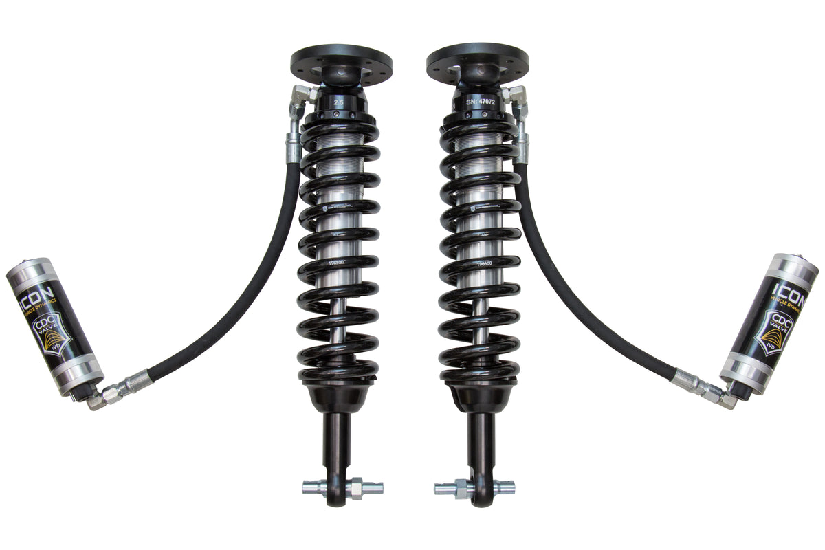 ICON 2014 Ford F150 2WD, 1.75-2.63" Lift, Front 2.5 VS RR/CDCV Coilover Kit