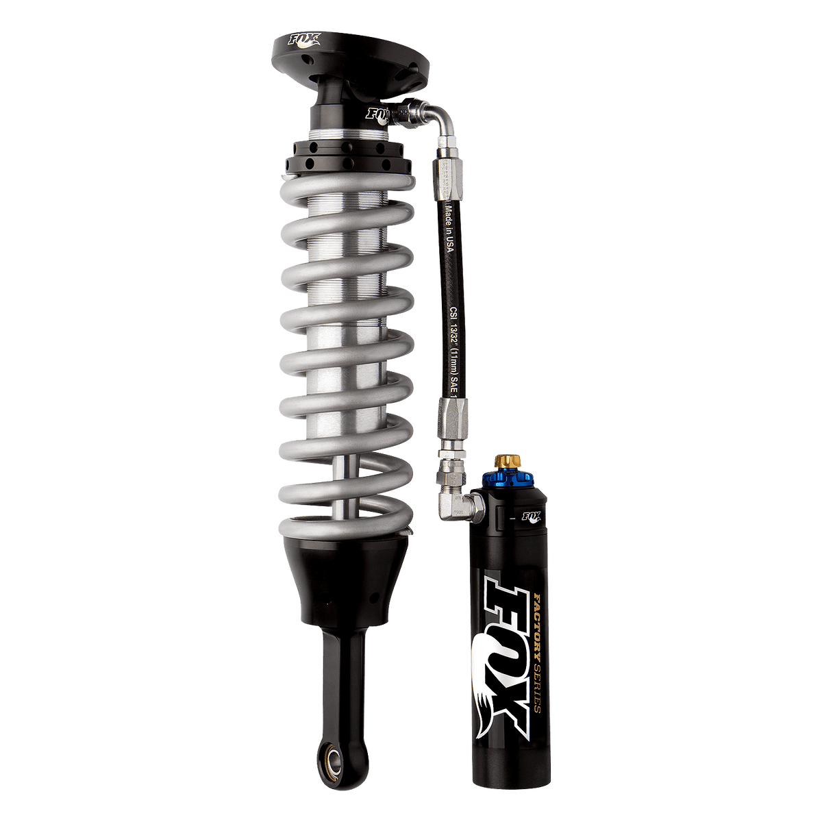 FOX 00-06 Toyota Tundra w/ UCA Front Coilover Factory Race 2.5 Remote Reservoir 5.4 Inch 2-3 Inch Lift Dual Speed Compression Adjuster Fox Offroad Shocks