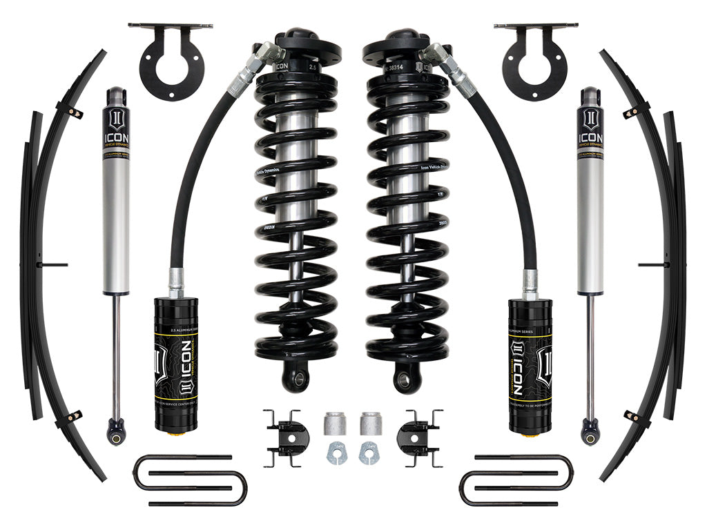 ICON 11-16 FORD F250/F350 2.5-3" STAGE 1 COILOVER CONVERSION SYSTEM W EXPANSION PACK