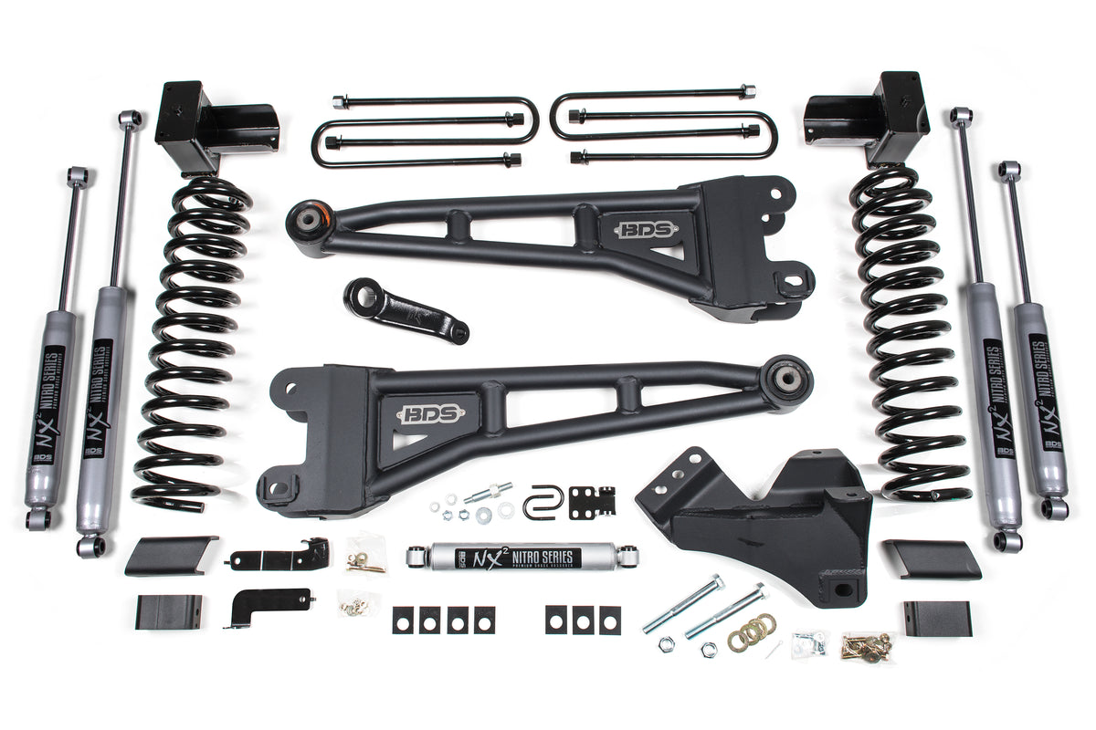4 Inch Lift Kit w/ Radius Arm - Ford F250/F350 Super Duty (17-19) 4WD - Gas