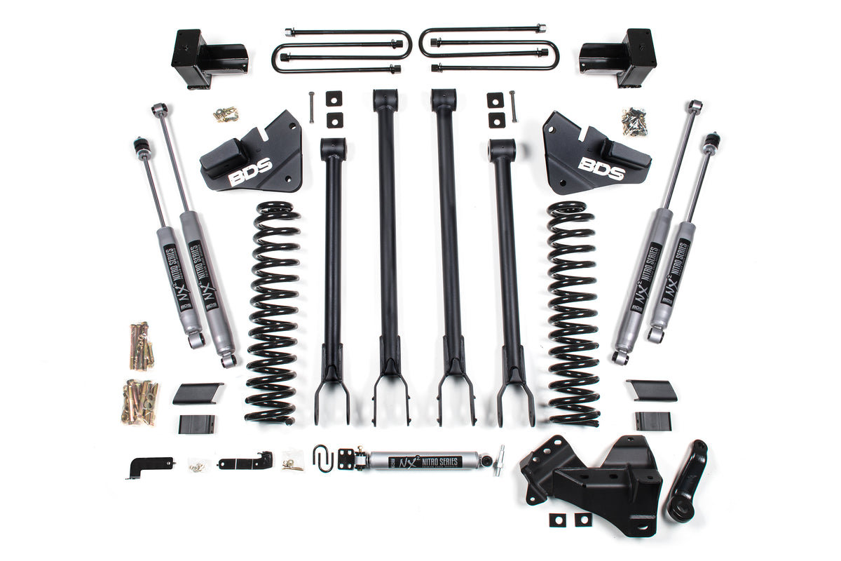 4 Inch Lift Kit - 4-Link Conversion - Ford F250/F350 Super Duty (17-19) 4WD - Diesel