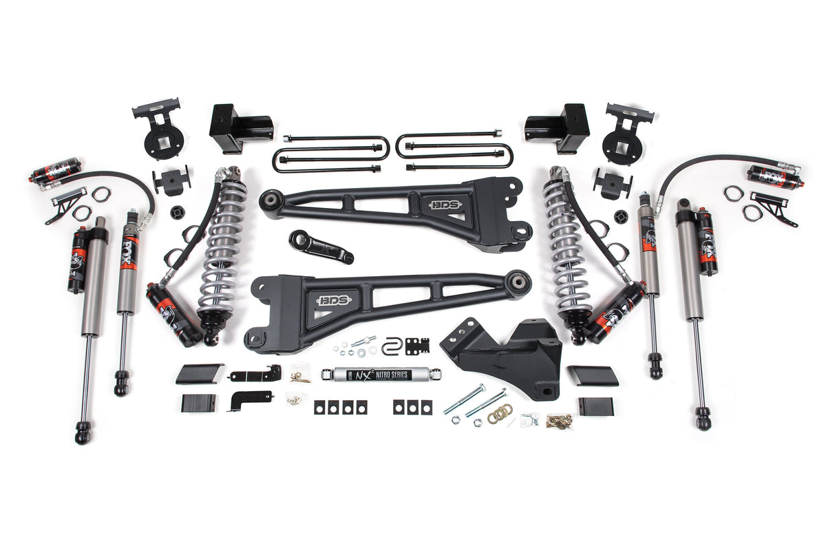 4 Inch Lift Kit w/ Radius Arm | FOX 2.5 Performance Elite Coil-Over Conversion | Ford F350 Super Duty DRW (17-19) 4WD | Diesel FOX 2.5 Performance Elite Shock