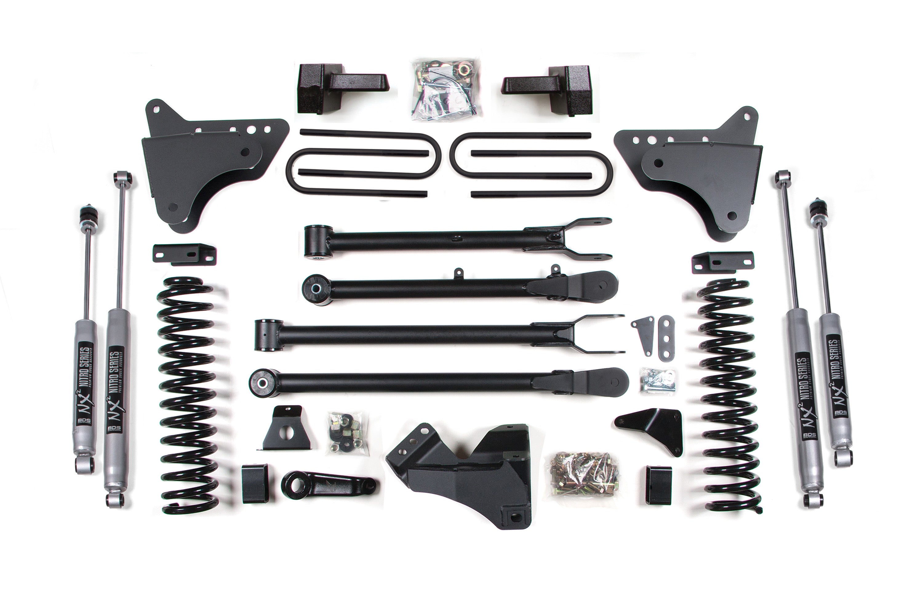 4 Inch Lift Kit w/ 4-Link - Ford F250/F350 Super Duty (08-10) 4WD - Gas