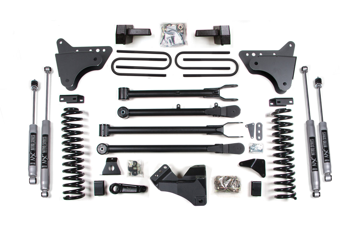4 Inch Lift Kit w/ 4-Link - Ford F250/F350 Super Duty (08-10) 4WD - Gas