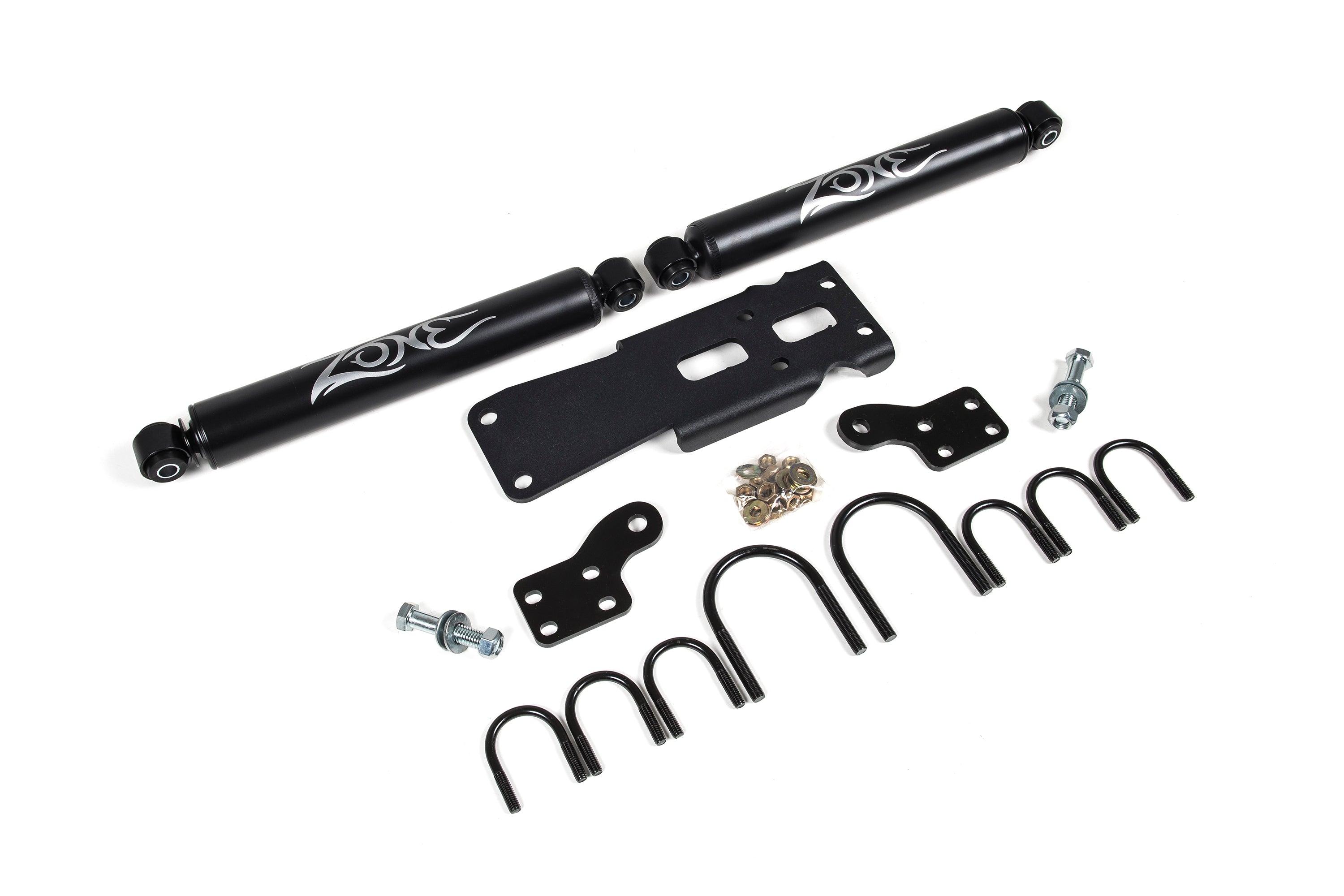 Zone Offroad Dual Steering Stabilizer Kit w/ Shocks | Jeep Wrangler JK (07-18)